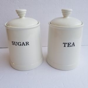 THL Sugar & Tea Canister Set of 2 NEW